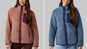 32 Degrees Women’s Cozy Sherpa Snap Jacket