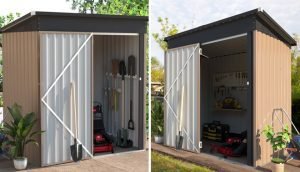 Outdoor Metal Steel Storage Shed at Walmart