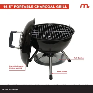 Megamaster 14.5 Portable Charcoal Barbecue Grill at Walmart!