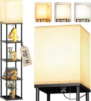 Addlon 5-Tier Floor Lamp with Shelves