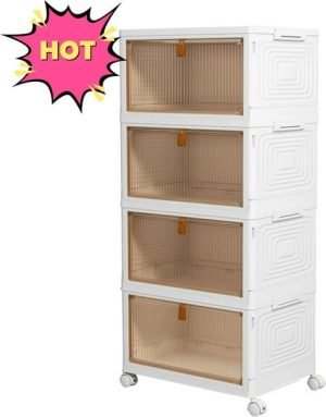 Stackable Plastic Storage Bins w/ Lid & Rolling Wheels @Walmart !