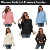 Women’s Cable Knit Crewneck Sweaters
