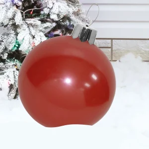 Red Christmas Ornament with Silver Cap Yard Inflatable At Walmart !!