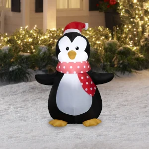 3.5 ft Penguin in Santa Hat Christmas Airblown Yard Inflatable At Walmart !!