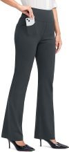 Womens High Waist Yoga Dress Pants with Pockets