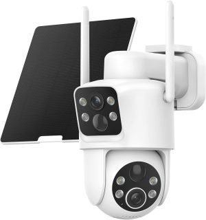 Dual Lens Solar Security Cameras