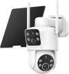 Dual Lens Solar Security Cameras Wireless Outdoor