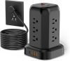 Tower Power Strip Surge Protector with USB Ports