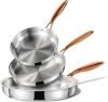 CAROTE Stainless Steel Frying Pan Set