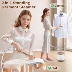 Standing Garment Steamer with Adjustable Rod
