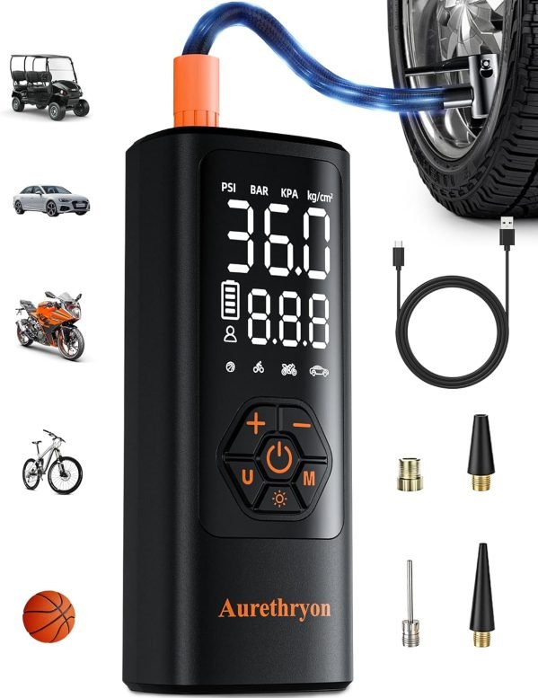 Tire Inflator Portable Air Compressor with Gauge