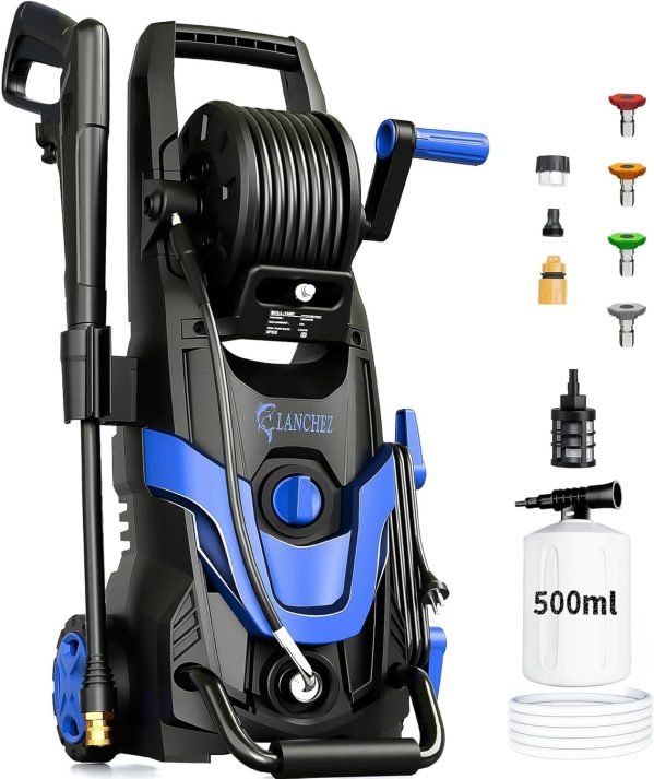 LANCHEZ Pressure Power Washer 4800 PSI with 4 Quick Connect Nozzles