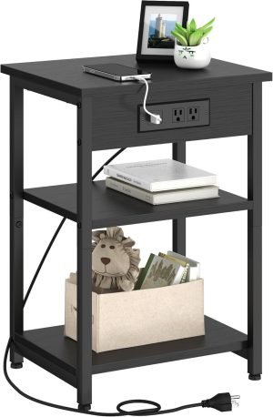 CALERTAIN End Tables with Charging Station