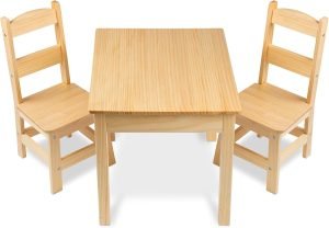 Melissa & Doug Solid Wood Kids Table and Chairs