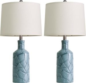 PoKat 26  Farmhouse Ceramic Table Lamps – Set of 2