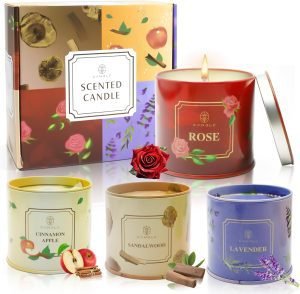 Scented Candles 4 Pack Soy Wax