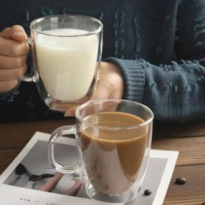 Double Wall Glass Cups With Handle