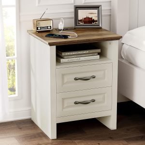 Pipishell Night Stand with Charging Station