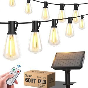 Solar String Lights Outdoor with Remote !