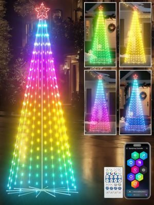 8ft Smart Outdoor Lighted Christmas Tree