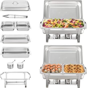 VEVOR Chafing Dish Buffet Set, 8 Qt 2 Pack