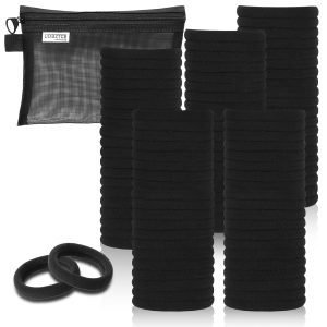 100 Pcs Black Hair Ties for Women