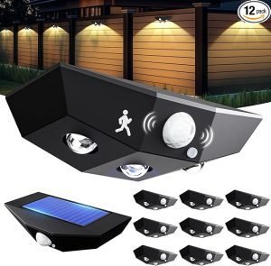12 Pack Solar Fence Light