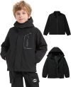 Kids Winter Jacket with Fleece Inner and Waterproof Outer Shell