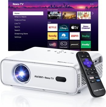 Aurzen Roku TV Smart Projector 
