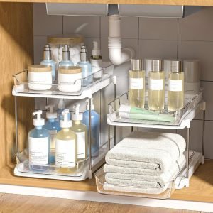 Delamu 2-Tier Multi-Purpose Bathroom Under Sink Organizers
