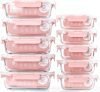 [10 Pack] Glass Meal Prep Containers