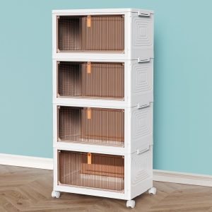 CTSNSLH 4 Tier Plastic Storage Bins and Boxes Organizer