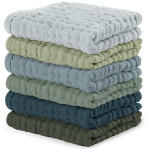 Comfy Cubs Muslin Baby Washcloths 6 Pack