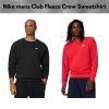 Nike mens Club Fleece Crew Sweatshirt