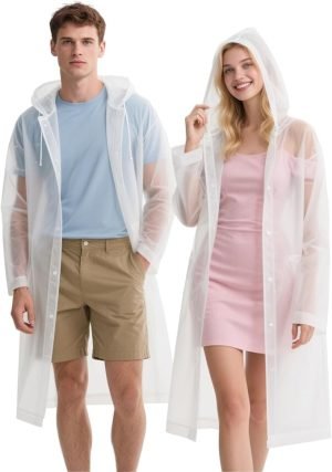 Reusable EVA Rain Ponchos for Adults