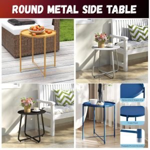 Round Metal Side Table