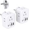 2-Pack Type E/F Plug Adapter 