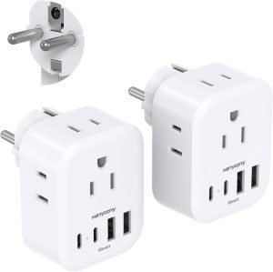 2-Pack Type E/F Plug Adapter 