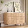 Wood Dresser for Bedroom with Faux Marble Top