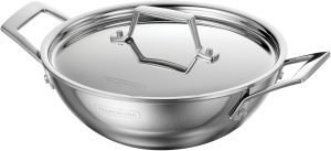 Tri-Ply Clad Stainless Steel Kadai with Lid