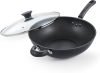 Cook N Home 12-Inch Hard Anodized Nonstick Wok with Lid