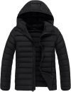 Men’s Quilted Hooded Jacket Warm Coat