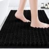 Luxury Black Bathroom Rug Mat