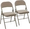 DUMOS 2 Pack Folding Chairs with Padded Cushion and Back