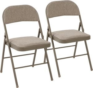 DUMOS 2 Pack Folding Chairs with Padded Cushion and Back