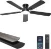 52 Inch Low Profile Ceiling Fan with Light and Remote