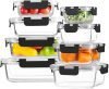 8 Pack Borosilicate Glass Food Storage Containers
