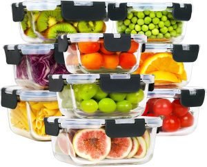 18 Piece Glass Food Storage Containers with Lids