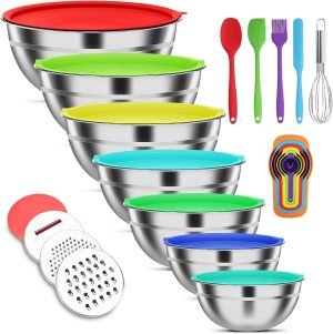 ENVTEK Mixing Bowls with Lids Set