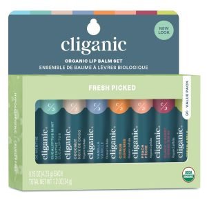 Cliganic Organic Lip Balm Set
